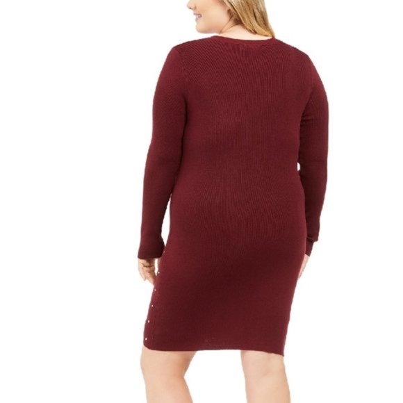 Derek Heart Trendy PlusSize Studded Sweater Dress - Picture 2 of 5